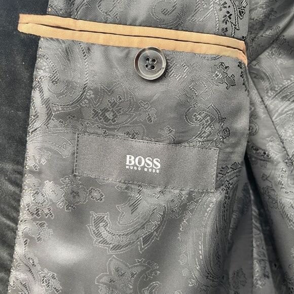 Hugo Boss Men's Black Blazer Coat 2 Button Placket Size 44L - Picture 6 of 9